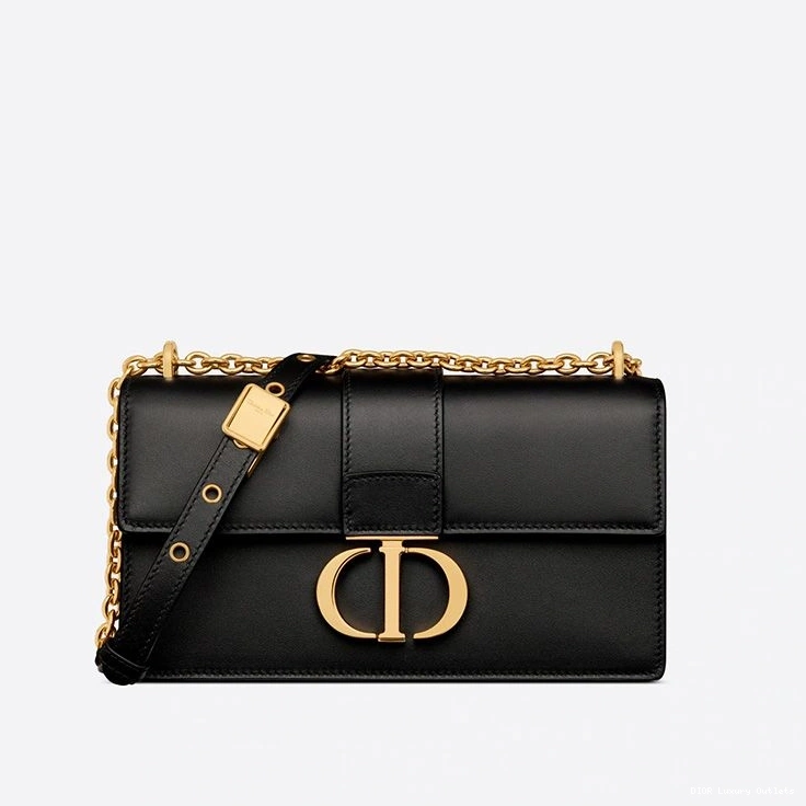 Cheap Montaigne Black Bag Chain East-West With Dior 30 Calfskin 0811 Luxury